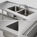 Thumbnail image #3 for Advance Tabco TA-11G-2 Double Sink Welded Into Table Top with Faucet, 28 x 20 x 14 Inch Bowls