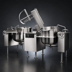 Thumbnail image #3 for Crown DLTM-80-2 Twin 80 Gallon Direct Steam Tilting Mixer Kettle