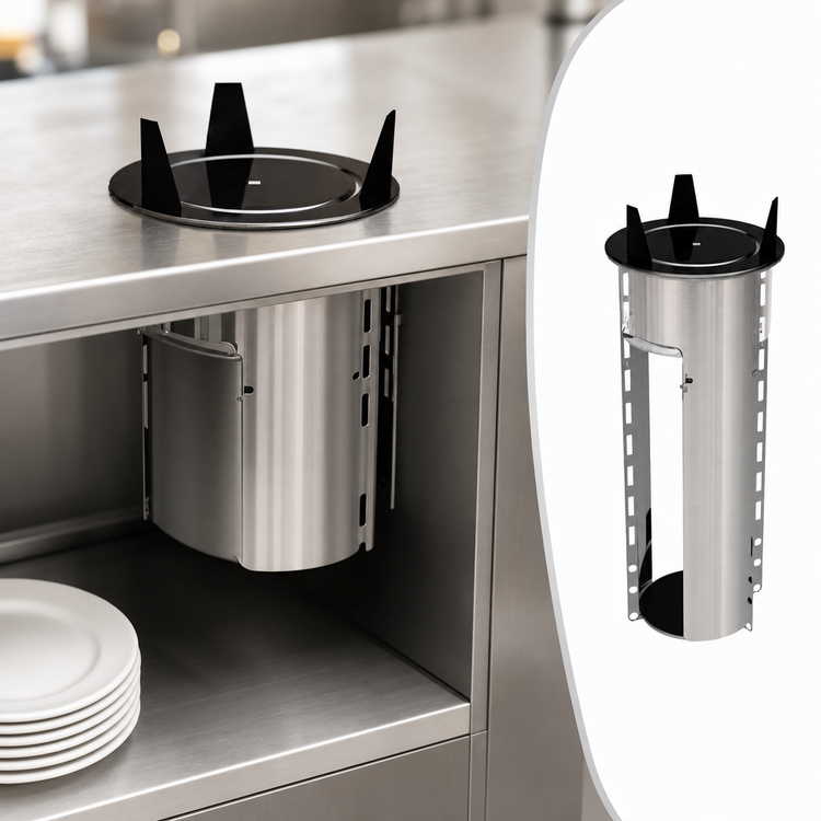 Product image #3 for Atlas Metal PDS-5 Unheated Shielded Drop-In Plate Dispenser for 5-Inch Plates