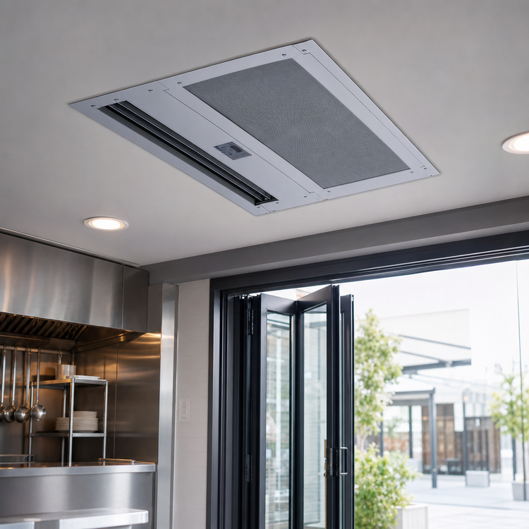 Product image #3 for Berner Architectural Recessed 12 Electric Heated Air Curtain, 48 Inch, 14 kW, 1/2 HP