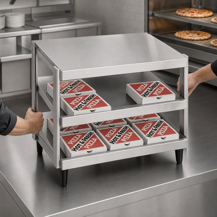 Product image #3 for Hatco Glo-Ray Countertop Pass-Thru Pizza Warmer with Double Slant Shelves, 36 Inch x 24 Inch Deep