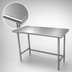 Thumbnail image #3 for Advance Tabco TGLG-3012 144-Inch x 30-Inch 14-Gauge 304 Stainless Steel Top Work Table with Galvanized Open Base
