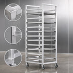Thumbnail image #3 for Channel Manufacturing 440A6 Aluminum Cafeteria Tray Rack, End Load, 18-Tray Capacity, 14" x 18" Trays, 6" Spacing