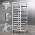 Thumbnail image #3 for Channel Manufacturing Standard Series Aluminum Cafeteria Tray Rack, Single Section, End Load, 18-Tray Capacity