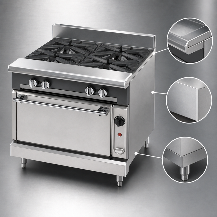 Product image #3 for Vulcan VWT36C V Series 36-Inch Heavy Duty Gas Work Top Range with Convection Oven Base