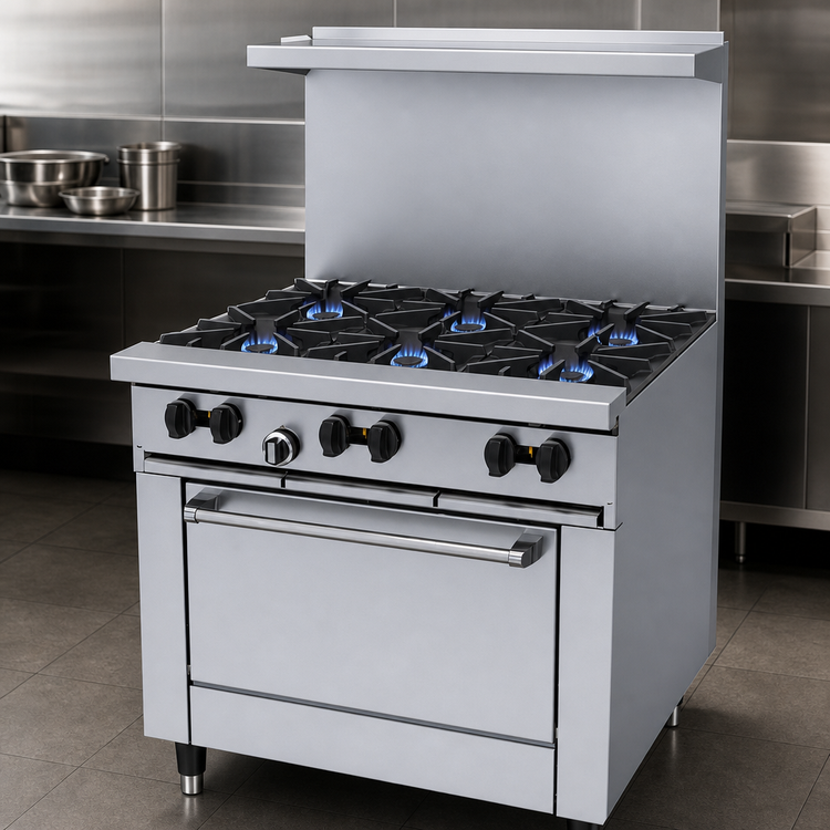 Product image #3 for Sunfire 36-Inch Gas Restaurant Range with 6 Open Burners and Standard Oven