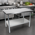 Thumbnail image #3 for John Boos Stallion Economy 60-Inch x 24-Inch Stainless Steel Work Table with Adjustable Undershelf