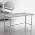 Thumbnail image #3 for BlendPort Budget Series 30 Inch x 30 Inch Stainless Steel Work Table with Rear Upturn and Tubular Base