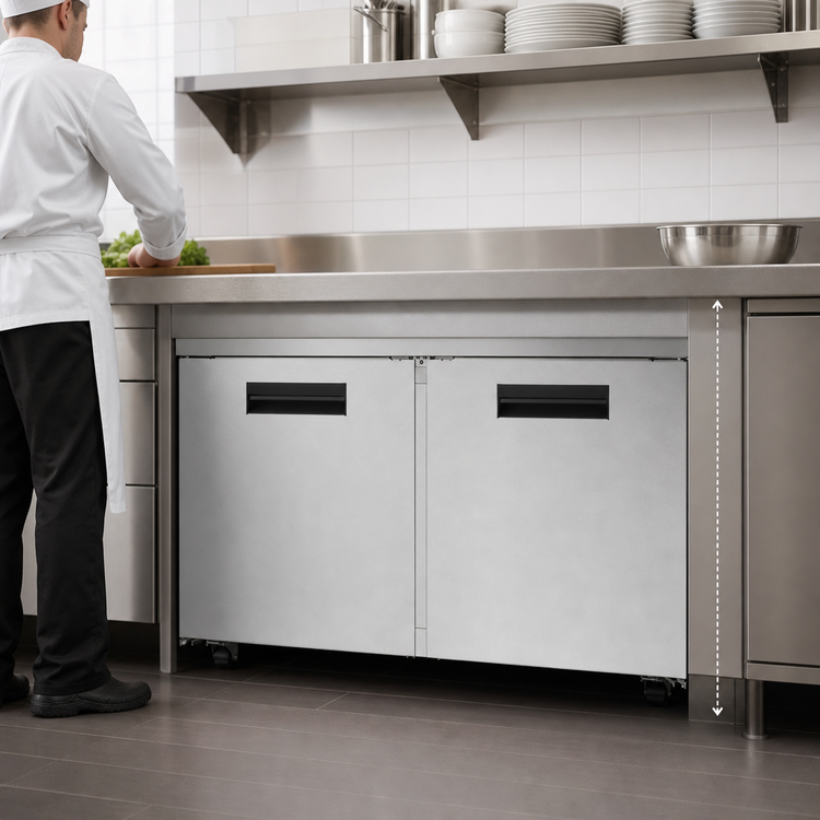 Product image #3 for Hoshizaki Steelheart 60-Inch Low Profile Two-Door Undercounter Freezer with Locks