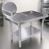 Thumbnail image #3 for Omcan Standard Series Stainless Steel Equipment Stand with Galvanized Undershelf, 72 x 30 x 24 Inches