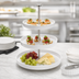 Thumbnail image #4 for American Metalcraft Lift Collection Round White Melamine Tiered Buffet Stand, 17-1/2-Inch High