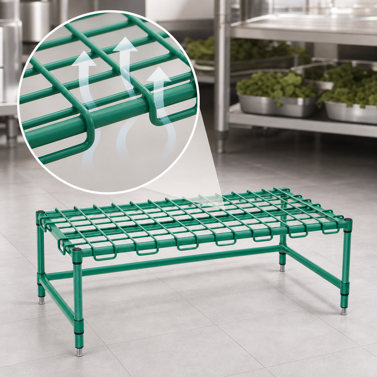 Product image #3 for EAGLEgard Wire Dunnage Rack with Removable Wire Mat Assembly, 30 x 21 x 14 Inches, 1600 lb Capacity