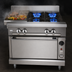 Thumbnail image #3 for Vulcan V Series 36-Inch Heavy Duty Gas Range with 2 Open Burners and 18-Inch Manual Griddle, Cabinet Base