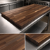 Thumbnail image #3 for Boos Block 96 Inch x 30 Inch American Black Walnut Blended Edge Grain Kitchen Countertop with Varnique Finish