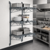 Thumbnail image #3 for Quantum 3-Shelf Wall-Mount Cantilever Starter Unit with 54-Inch Posts and Gray Epoxy Antimicrobial Finish