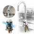 Thumbnail image #3 for T&S Brass Equip Touchless Electronic Deck-Mount Gooseneck Faucet, Hydro-Generator, 0.5 GPM