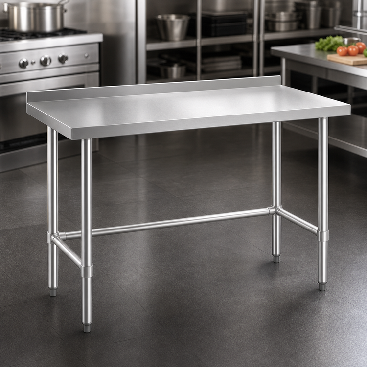 Product image #2 for Open Base 304 Stainless Steel Worktable with Undershelf, 60 Inch x 30 Inch x 34 Inch