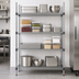 Thumbnail image #3 for EAGLEbrite Quad-Adjust 4-Tier Starter Wire Shelving Unit, 48-Inch W x 18-Inch D x 74-Inch H, Zinc Finish