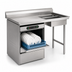 Thumbnail image #3 for Eagle Group 60-Inch Undercounter Soiled Dishtable with Left Dishwasher Opening and 20 x 20 x 5 Pre-Rinse Sink