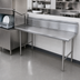 Thumbnail image #3 for Clean Straight Dish Table, Left-Side Dish Machine Attachment, 107 x 30 x 34 Inches, 16/304 Stainless Steel