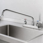 Thumbnail image #3 for Krowne Royal Series 15-514L Commercial Deck-Mount Manual Faucet, 14-Inch Swing Spout, 8-Inch Centers, Ceramic Valve