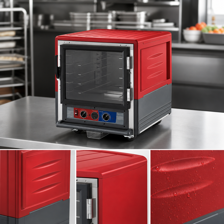 Product image #3 for Metro C5 3 Series Undercounter Heated Holding and Proofing Cabinet with Clear Polycarbonate Door and Universal Wire Slides