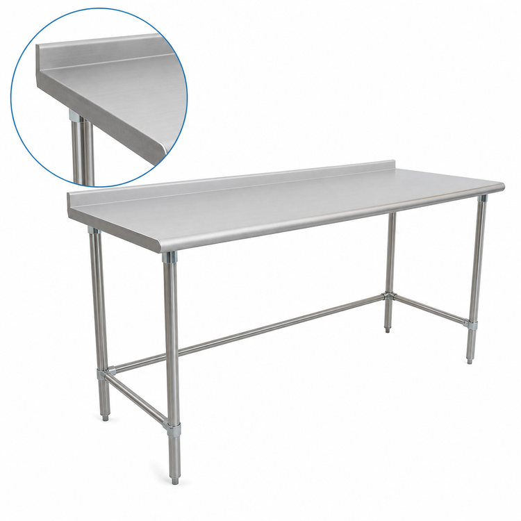 Product image #3 for Eagle Group BlendPort Deluxe Series 84-Inch Stainless Steel Underbar Work Table with 1-1/2-Inch Rear Upturn