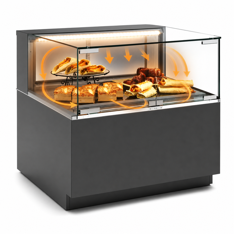Product image #3 for Structural Concepts Reveal® 47-3/4-Inch Freestanding Heated Service Display Case with Convection Heat and LED Top Light