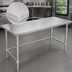 Thumbnail image #3 for John Boos Stallion 120-Inch x 24-Inch Stainless Steel Flat Top Work Table with Safety Edge