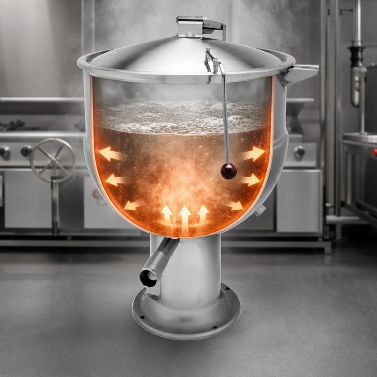 Product image #3 for Groen PT-40 40-Gallon Direct Steam Steam Kettle with Pedestal Base