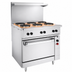Thumbnail image #4 for Vulcan 36-Inch Electric Restaurant Range with 4 French Hotplates, 12-Inch Griddle, and Oversized Oven