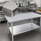 Thumbnail image #3 for John Boos Stallion ST6R1.5-3684SSW 84-Inch Stainless Steel Work Table with 1-1/2-Inch Rear Up-Turn and Undershelf