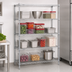 Thumbnail image #3 for Redi-Pak 4-Tier Wire Shelving Unit with QuadTruss Design, 48 x 18 x 63 Inches, Chrome Finish