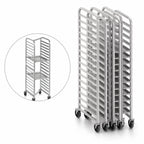 Thumbnail image #4 for Channel Manufacturing 402SN Stainless Steel Nesting End-Load Bun Pan Rack, 15-Pan Capacity, 4" Spacing, 5" Swivel Casters