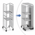 Thumbnail image #4 for Channel Manufacturing Stainless Steel Nesting End-Load Bun Pan Rack with 5-Inch Swivel Casters, 7-Pan Capacity, 20.5 x 26 x 36 Inches