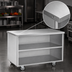 Thumbnail image #3 for Randell Custom & Serving 86-Inch Mobile Modular Utility Station with Open Cabinet Base and 16-Gauge Stainless Steel Top
