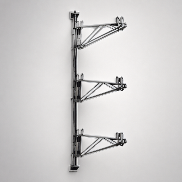 Product image #3 for Eagle Valu-Gard Adjustable Post Wire Wall Mount Mid Unit for 24-Inch Shelves, 54-Inch Post
