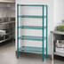 Thumbnail image #3 for Eagle Group Valu-Gard Stationary 5-Tier Wire Starter Shelving Unit with QuadTruss Shelves, 24-Inch W x 21-Inch D x 74-Inch H, Green Epoxy