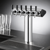 Thumbnail image #3 for Perlick Winged Tee Countertop Glycol-Cooled 5-Faucet Draft Tower, Polished Chrome
