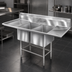 Thumbnail image #3 for Eagle Spec-Master FN Series 2-Compartment Coved Corner Sink, 39 x 27 Inches, Stainless Steel