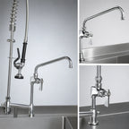 Thumbnail image #3 for Krowne Royal Series 21-139L 12-Inch Low-Lead Pre-Rinse Add-On Faucet, 3/8-Inch NPT Male Inlet x 3/8-Inch NPT Female Outlet
