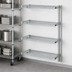 Thumbnail image #3 for EAGLEbrite 4-Tier Add-On Wire Shelving Unit, 30W x 21D x 63H, Zinc Finish
