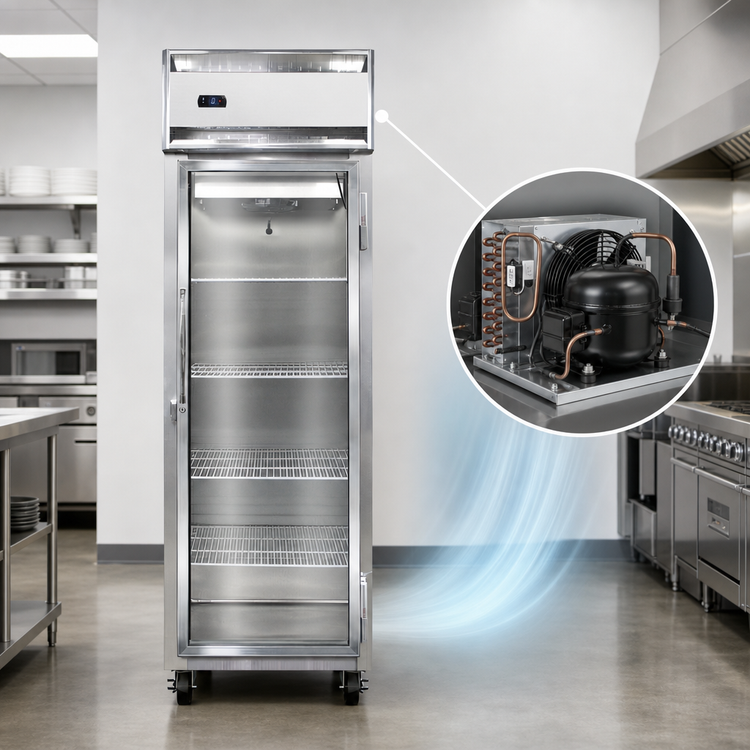Product image #3 for Continental Refrigerator 1FSNSSGD One-Section Shallow Depth Display Freezer with Glass Door