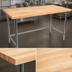 Thumbnail image #3 for John Boos SNB08 Wood Top Work Table with Stainless Steel Base, 48 x 30 Inches