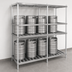 Thumbnail image #3 for John Boos 80-Inch Aluminum Keg Rack, 3 Shelves, 8-Keg Capacity