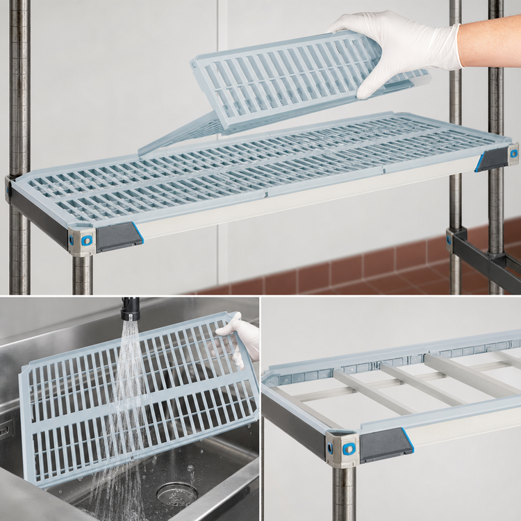 Product image #3 for MetroMax i 60-Inch x 18-Inch Open Grid Polymer Shelf