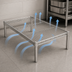 Thumbnail image #3 for Metro Super Erecta Brite Open Wire Dunnage Rack Platform, 21 x 30 Inch