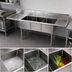 Thumbnail image #3 for John Boos B Series 3-Compartment Stainless Steel Sink with Left and Right Drainboards
