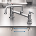 Thumbnail image #3 for T&S Brass Double Pantry Deck-Mount Mixing Faucet with 8-Inch Swing Nozzle and Lever Handles