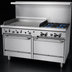 Thumbnail image #3 for Garland GF Starfire Pro 60-Inch Gas Restaurant Range with 4 Open Burners, 36-Inch Thermostatic Griddle, and 2 Standard Ovens